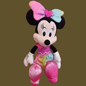 Disney Balerina Minnie Mouse  Singing Sparkling Stuffed Animal13" With Glittery